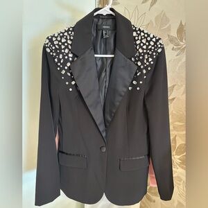 Forever 21 Black Embellished Blazer